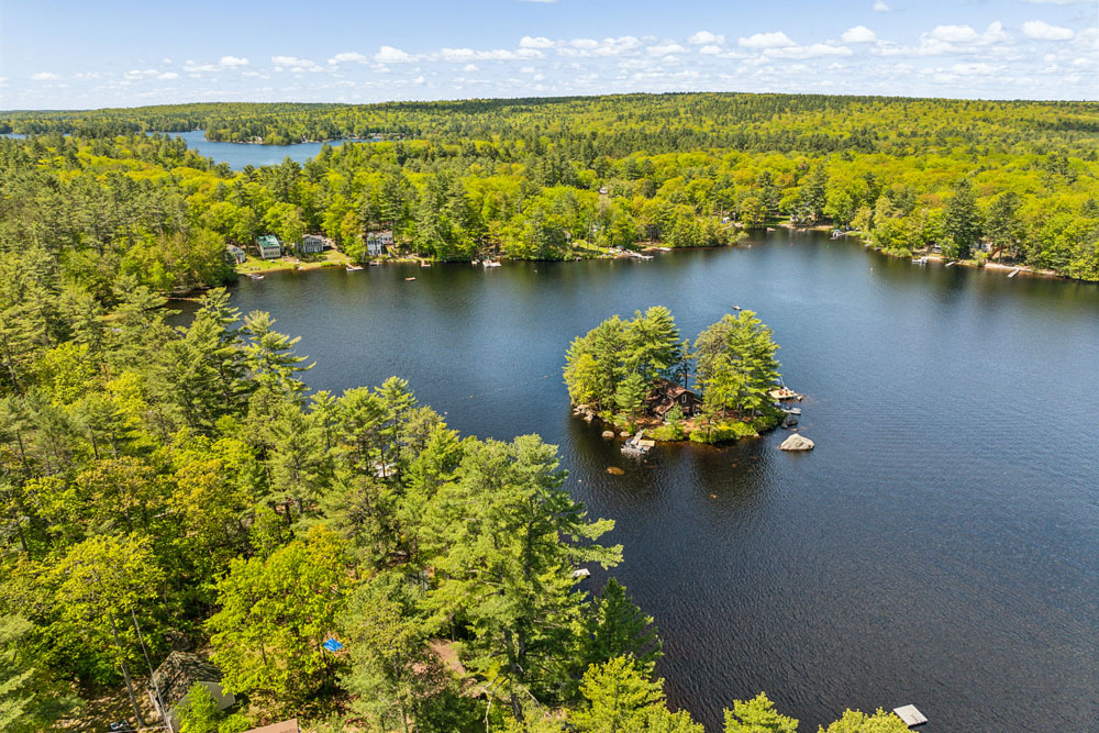 Upper Lake of Little Sebago in Gray, Maine
